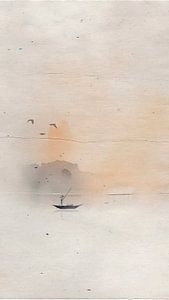 ZEN ART Triptychon (Teil 2): Neblige japanische Landschaft