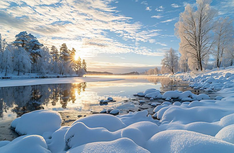 Zauberhafte Winterlandschaft von fernlichtsicht