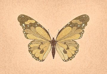 Mozaïek kunst vlinder van Richard Laschon
