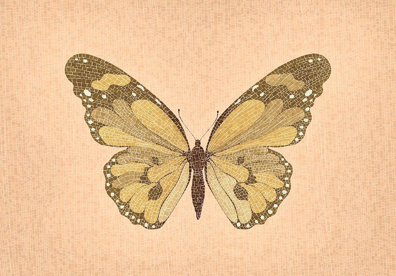 Mosaïque papillon par Richard Laschon