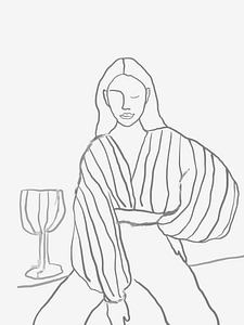 Illustration: Porträt in Schwarz-Weiß