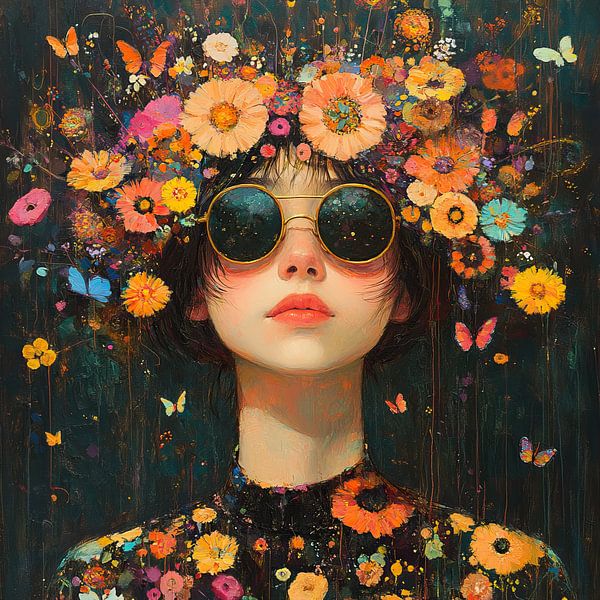 Fleurs de papillon par Peintures accrocheuses