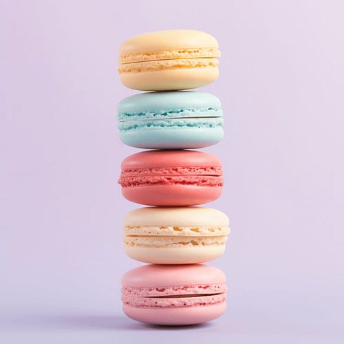 Makronen in Pastellfarben
