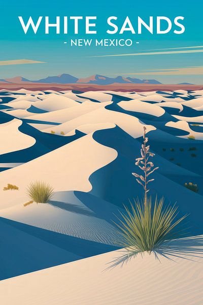 White Sands, Nouveau-Mexique par Poster Art Shop