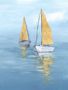 Golden Sail II, Isabelle Z  van PI Creative Art