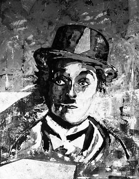 Charlie Chaplin "Silber". von Kathleen Artist Fine Art