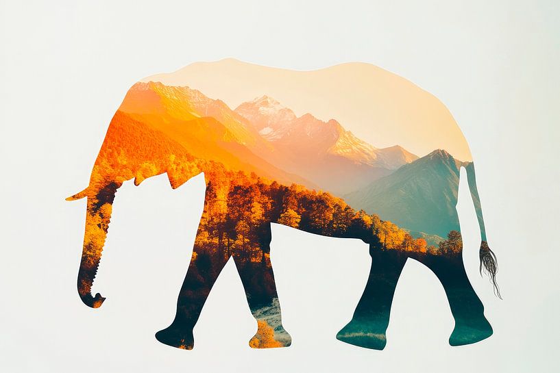 Tierische Landschaftsreise von Poster Art Shop