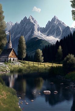 Chapelle dans les Alpes bavaroises sur drdigitaldesign