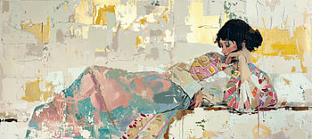 Vrouw Goud Abstract