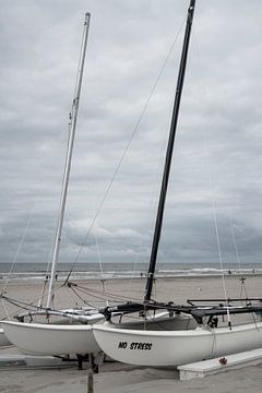 Segelboote am Strand. Noordwijk. 1