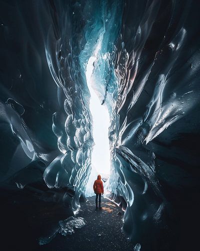 Blue wonder in the glacier