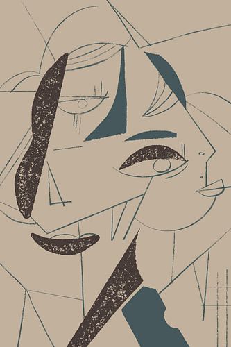 De Twee Gezichten Schilderij