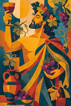 Roman god Bacchus painting. by Johannes