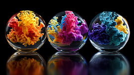 Inkt kleuren in glas van TheXclusive Art