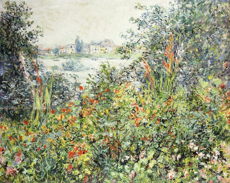 Claude Monet,Blumen in Vetheuil von finemasterpiece