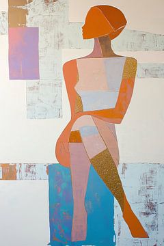 Vrouwenfiguur | Urban Grace van Abstract Schilderij