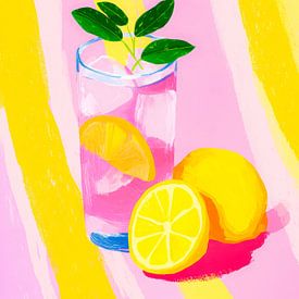 Sommerliche rosa Limonade mit Zitrone von But First Framing