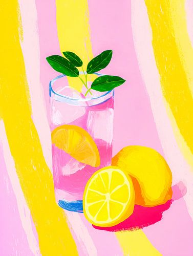 Limonade rose estivale au citron sur But First Framing