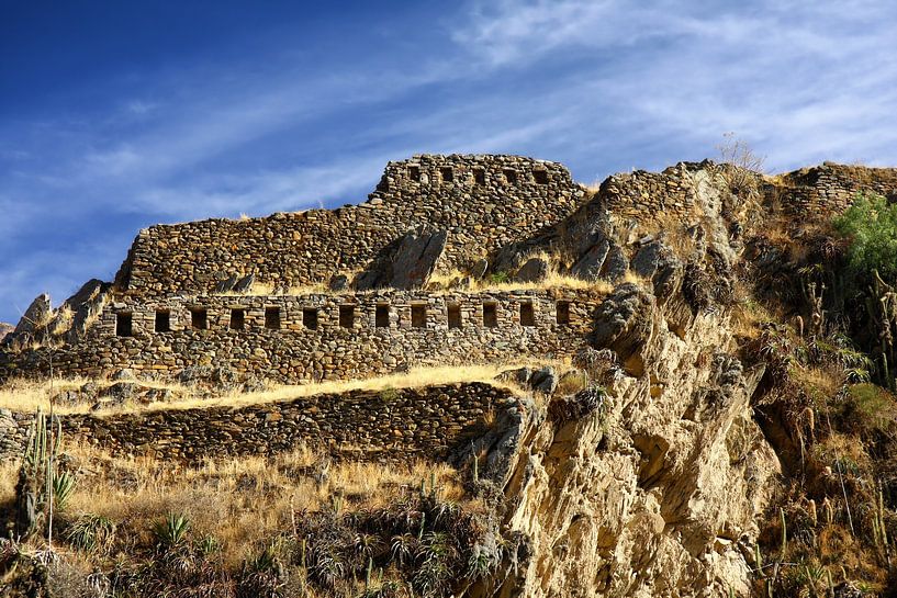 Ollantaytambo archaeological site Peru by Yvonne Smits