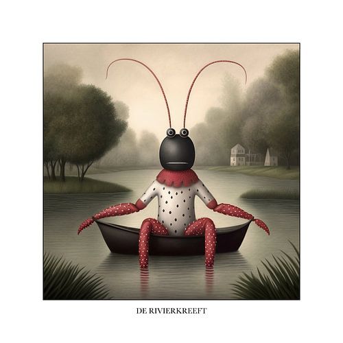 De Rivierkreeft - met kader en tekst