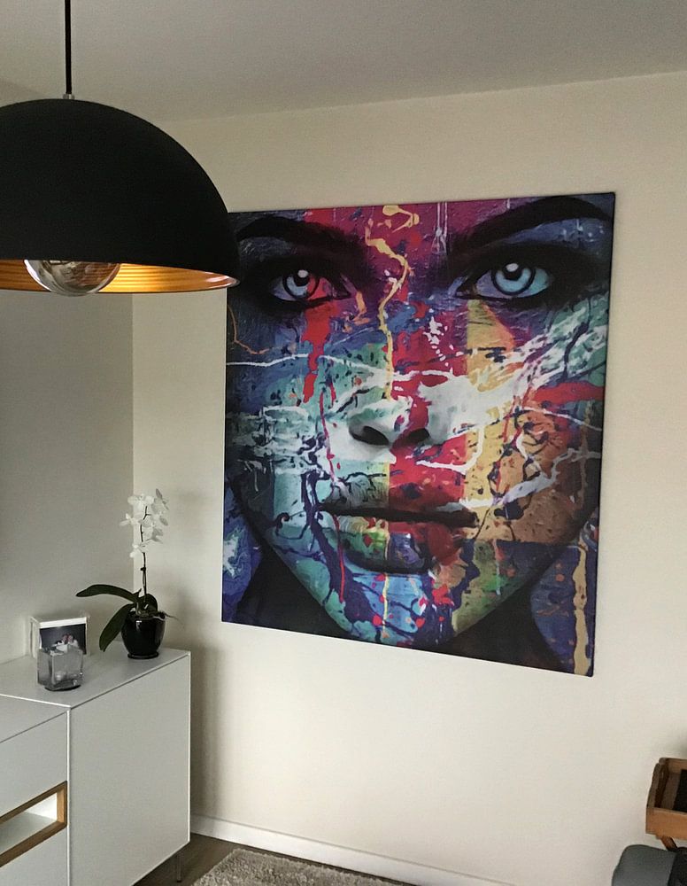 Just Face - 100 Splash Pop Art  von Team W 32 Gallery 