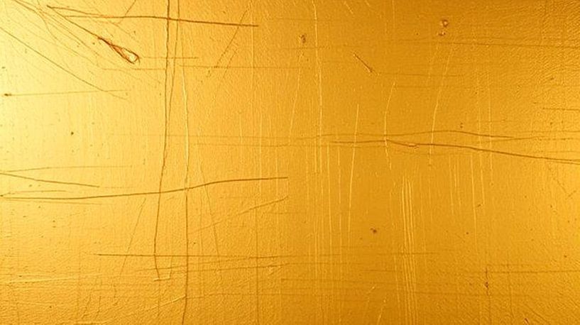 Une peinture à la feuille d'or avec des lignes et des rayures. par J.a Dijkstra