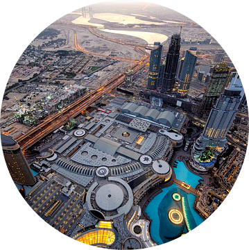 Dubai Mall van bovenaf van Rene Siebring
