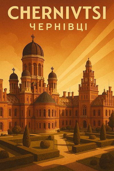 Chernivtsi University Art Print – Residence of Metropolitans UNESCO Poster by Travel Shop