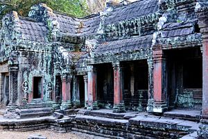 Verzierte Ruinen von Ta Prohm in Angkor