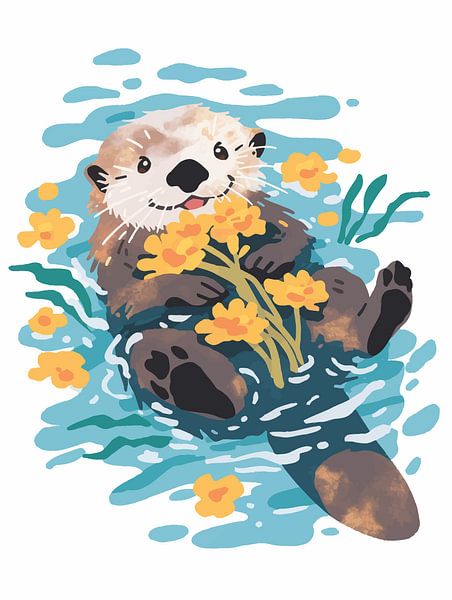 Seeotter schwimmend von MIROKKU