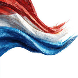 Dutch flag, modern and cheerful by Wilma Mesman