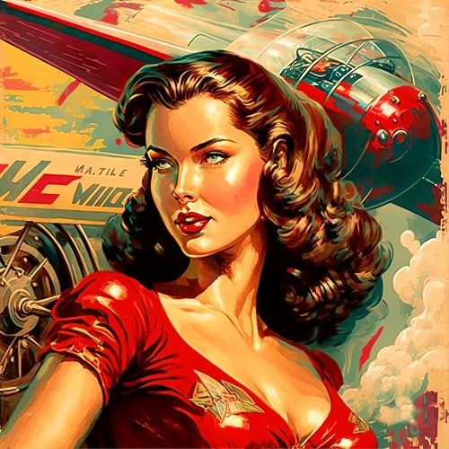 Vrouw in retro style