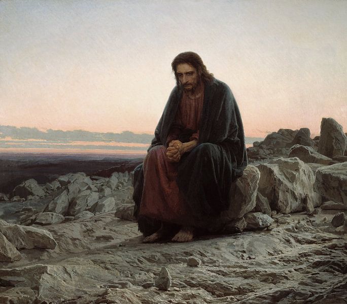Ivan Kramskoi - Christus in de woestijn van Timeless Artworks