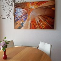 Klantfoto: Interieur van de Sagrada Familia in Barcelona van Chi, op canvas