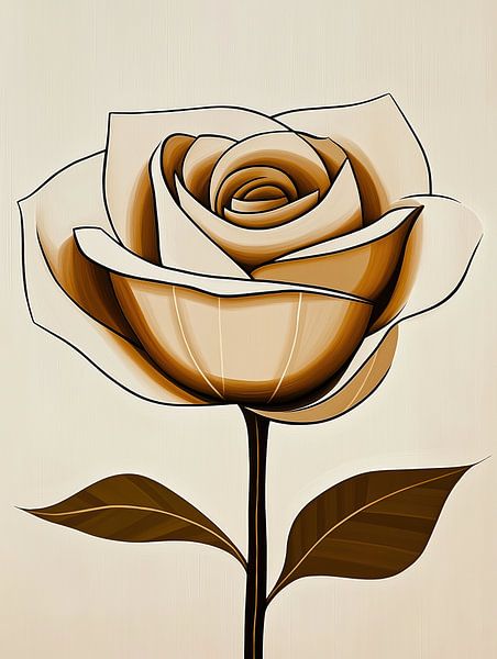 Graceful brown - The rose by Bert Nijholt