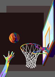 Basketball in pop art by IHSANUDDIN .