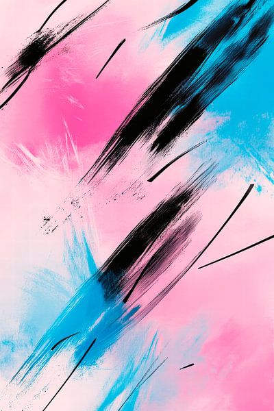 Explosion de couleurs abstraites - dynamiques et vives par Poster Art Shop