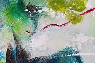 Sqeaky Greens - abstract schilderij met penseelstreken van Qeimoy thumbnail