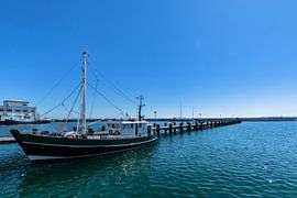 Sailboat on the quay in Sassnitz harbor