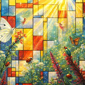 Insekten im Mondrian-Stil von Linda de Klein