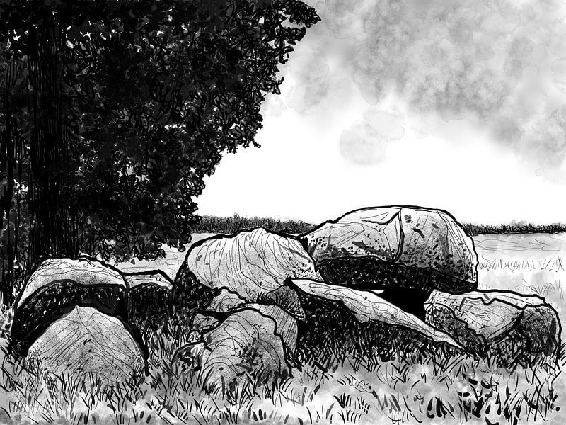 D36 Valthe in black and white (summer) by Dolm