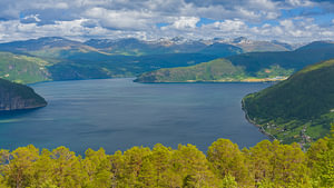 Blick auf die Nordfjorde, Vestland, Norwegen