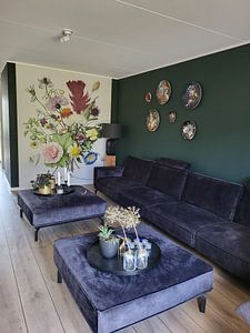 Bouquet de fleurs sur fond blanc (vu à VT Wonen)