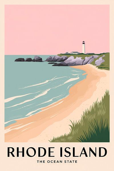 Rhode Island Vintage Travel Poster by Poster Art Shop