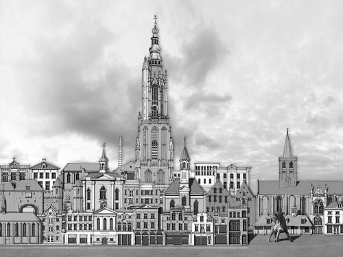 Amersfoort, signed Cityscape by Aad Trompert