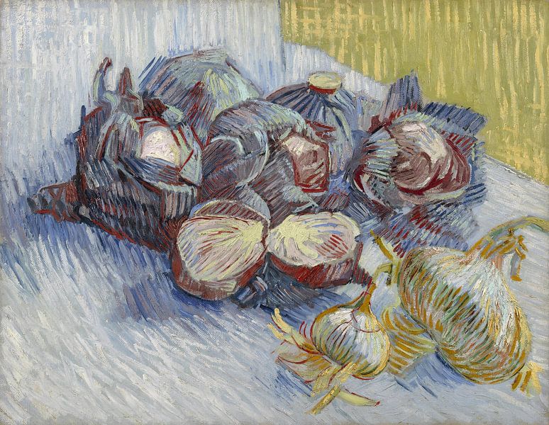 Vincent van Gogh. Rode kolen en knoflook van 1000 Schilderijen