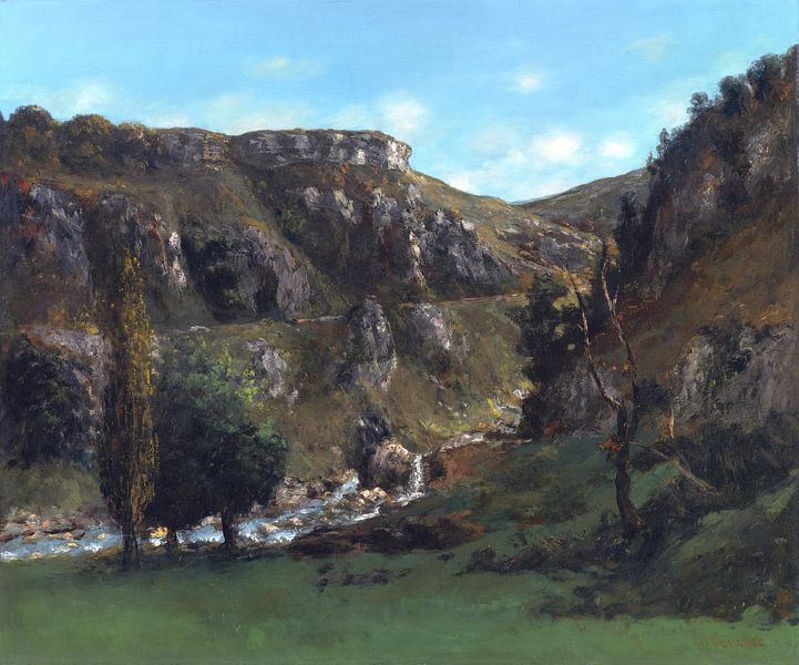 Tal von Laloue bei Mouthiers-Haute-Pierre, Gustave Courbet, 1865-1868 von Atelier Liesjes