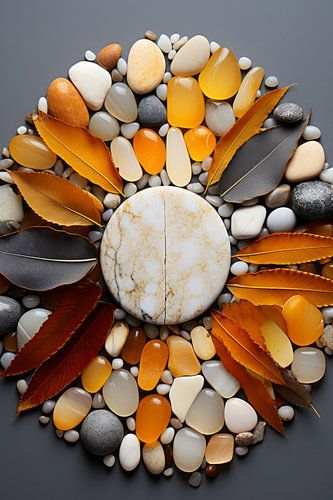 Herfstig Marmeren kunstwerk