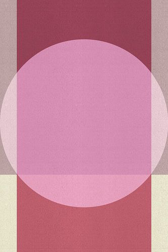 Abstracte zachte pastelkleurige geometrische kunst in rood en lila