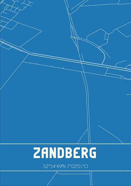 Blueprint | Map | Zandberg (Drenthe) by Prints of Place